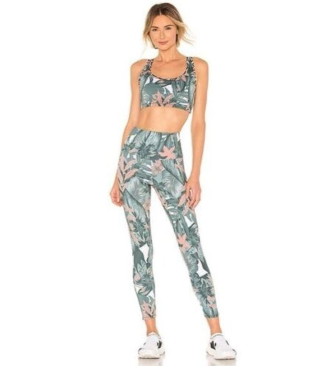 ONZIE FLOW Palm Print Active Leggings // XS